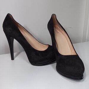 Guess Pumps Black Suede Heels Size 9.5 {CH}